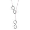 Silver Plated Stylish Designer Adjustable and Delicate Infinity Necklace Pendant For Girls, Teens & Women (MD_2110) - Shining Jewel