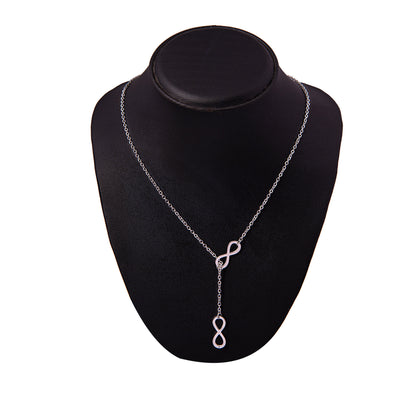 Silver Plated Stylish Designer Adjustable and Delicate Infinity Necklace Pendant For Girls, Teens & Women (MD_2110)