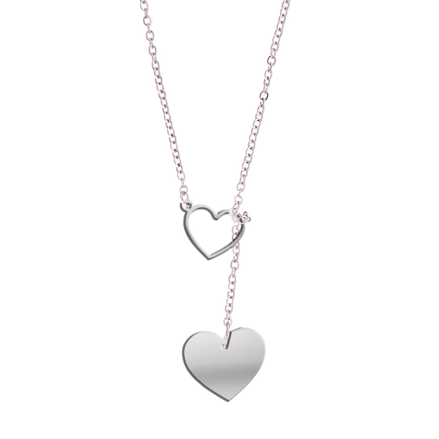 Silver Plated Stylish Designer Adjustable and Delicate Heart Necklace Pendant For Girls, Teens & Women (MD_2114)