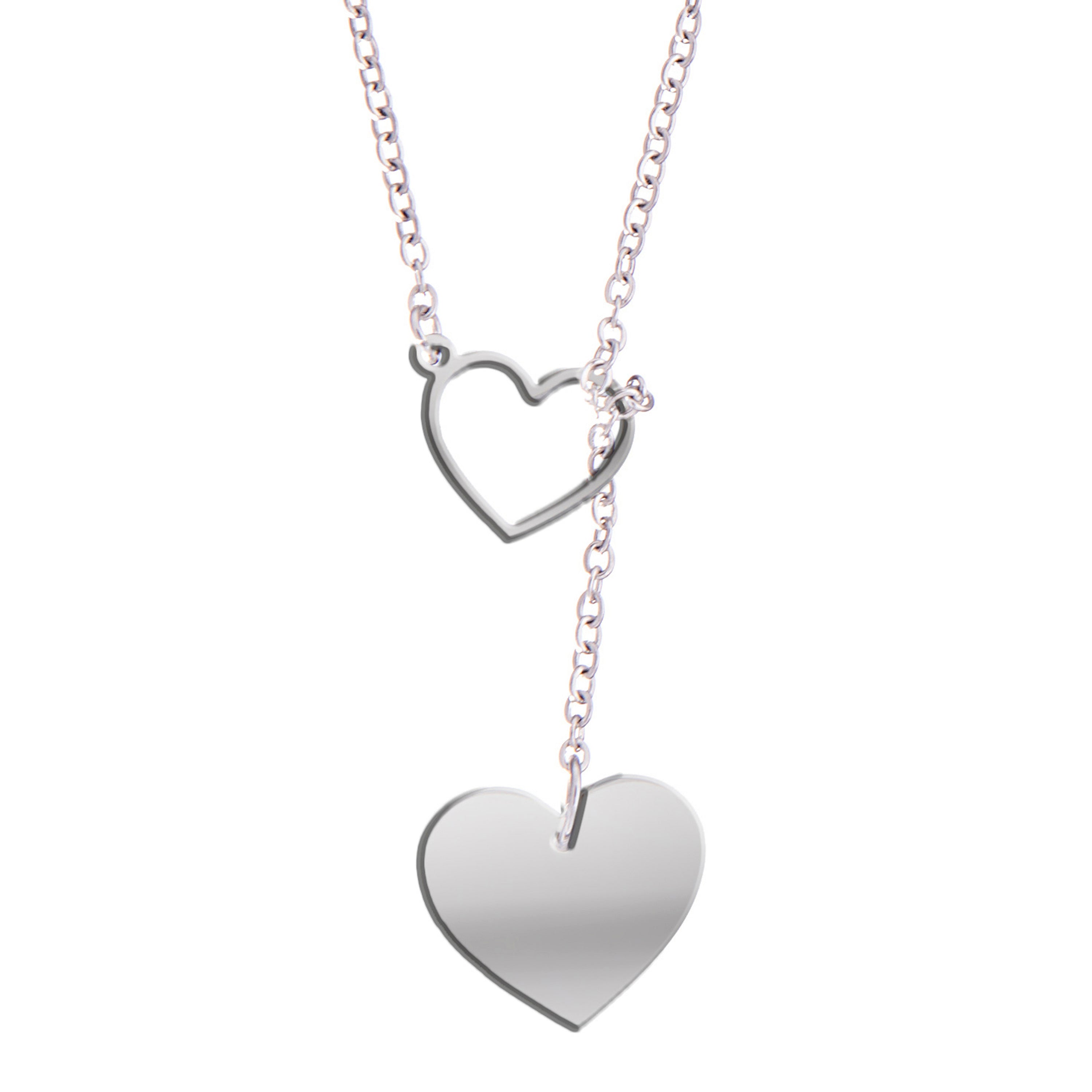 Stainless Steel Large Heart Pendant with 80cm Stainless Steel Chain –  Shiels Jewellers