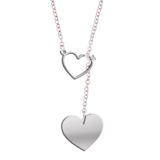 Silver Plated Stylish Designer Adjustable and Delicate Heart Necklace Pendant For Girls, Teens & Women (MD_2114) - Shining Jewel