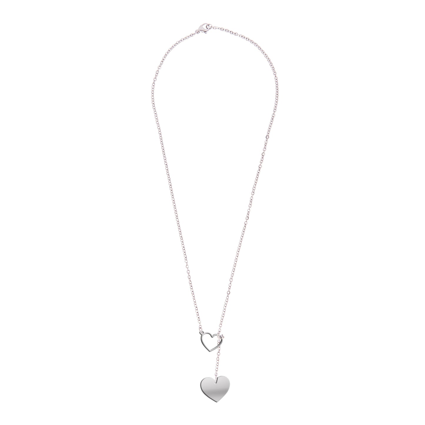 Silver Plated Stylish Designer Adjustable and Delicate Heart Necklace Pendant For Girls, Teens & Women (MD_2114)