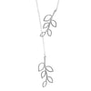 Silver Plated Stylish Designer Adjustable and Delicate Double Leafs Necklace Pendant For Girls, Teens & Women (MD_2118) - Shining Jewel