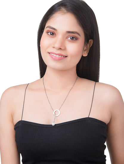 Silver Plated Stylish Designer Adjustable and Delicate Contemporary Geometric Pendent For Girls, Teens & Women (MD_2124)