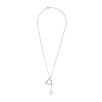 Silver Plated Stylish Designer Adjustable and Delicate Contemporary Geometric Pendent For Girls, Teens & Women (MD_2126)