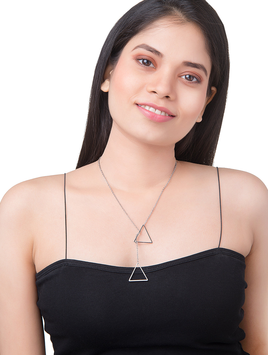 Silver Plated Stylish Designer Adjustable and Delicate Contemporary Geometric Pendent For Girls, Teens & Women (MD_2130)