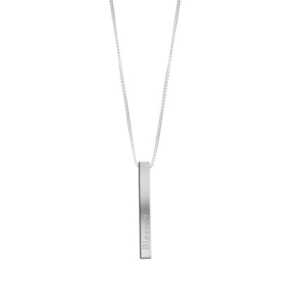 Silver Plated Stylish Designer Adjustable and Delicate Monolith shape Necklace Pendant For Girls, Teens & Women (MD_2132)