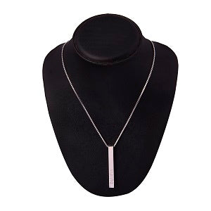 Silver Plated Stylish Designer Adjustable and Delicate Monolith shape Necklace Pendant For Girls, Teens & Women (MD_2132)