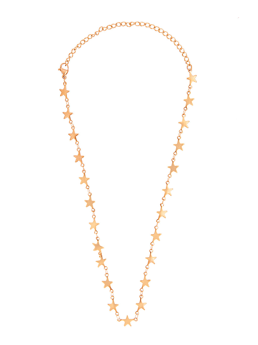 Gold Plated Stylish Designer Adjustable and Delicate Star link Necklace Pendant For Girls, Teens & Women (MD_2133)