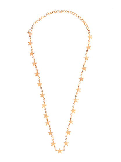 Gold Plated Stylish Designer Adjustable and Delicate Star link Necklace Pendant For Girls, Teens & Women (MD_2133)