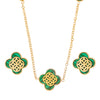 Gold Plated Designer Long Chain Necklace With Matching Earring For Girls, Teens & Women