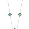 Silver Plated Designer Long Chain Necklace With Matching Earring For Girls, Teens & Women