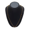 Black Onyx Long Chain Alhambra Clover Necklace  For Girls,Teens & Women MD_2153_BK