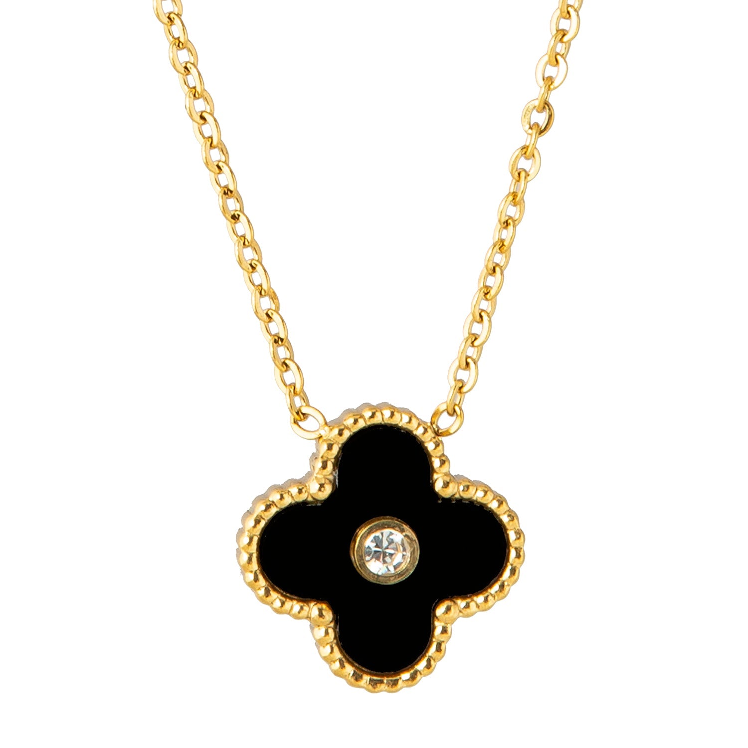 Buy Clovers OnlineGood Luck Preserved Four Leaf Clover Gold Charm Pendant  Necklace Online at desertcartINDIA