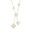 Gold Plated American Diamond Clover Pendant For Girls, Teens & Women (MD_2155_W)