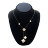 Gold Plated American Diamond Clover Pendant For Girls, Teens & Women (MD_2155_W)