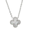 Moon Dust Gold Plated American Diamond Clover Pendant For Girls, Teens & Women (MD_2156_W)