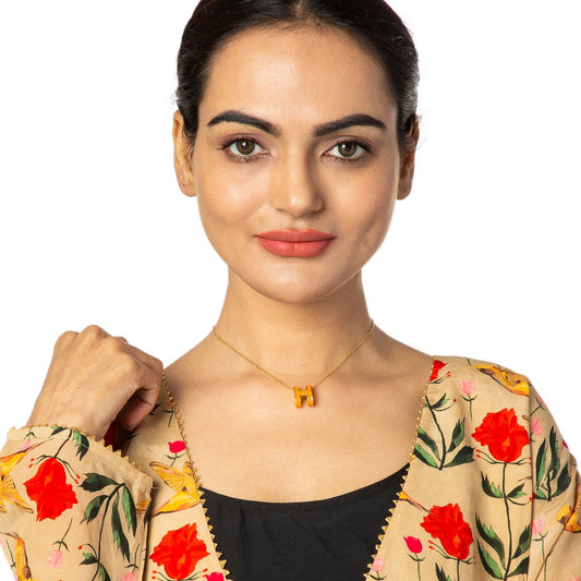 MOONDUST Gold Plated Stylish Delicate Pendant Necklace For Women (MD_2157_R)