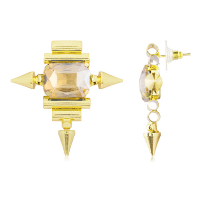 Gold Plated Fashionable Statement Stud Earrings (MD_21)