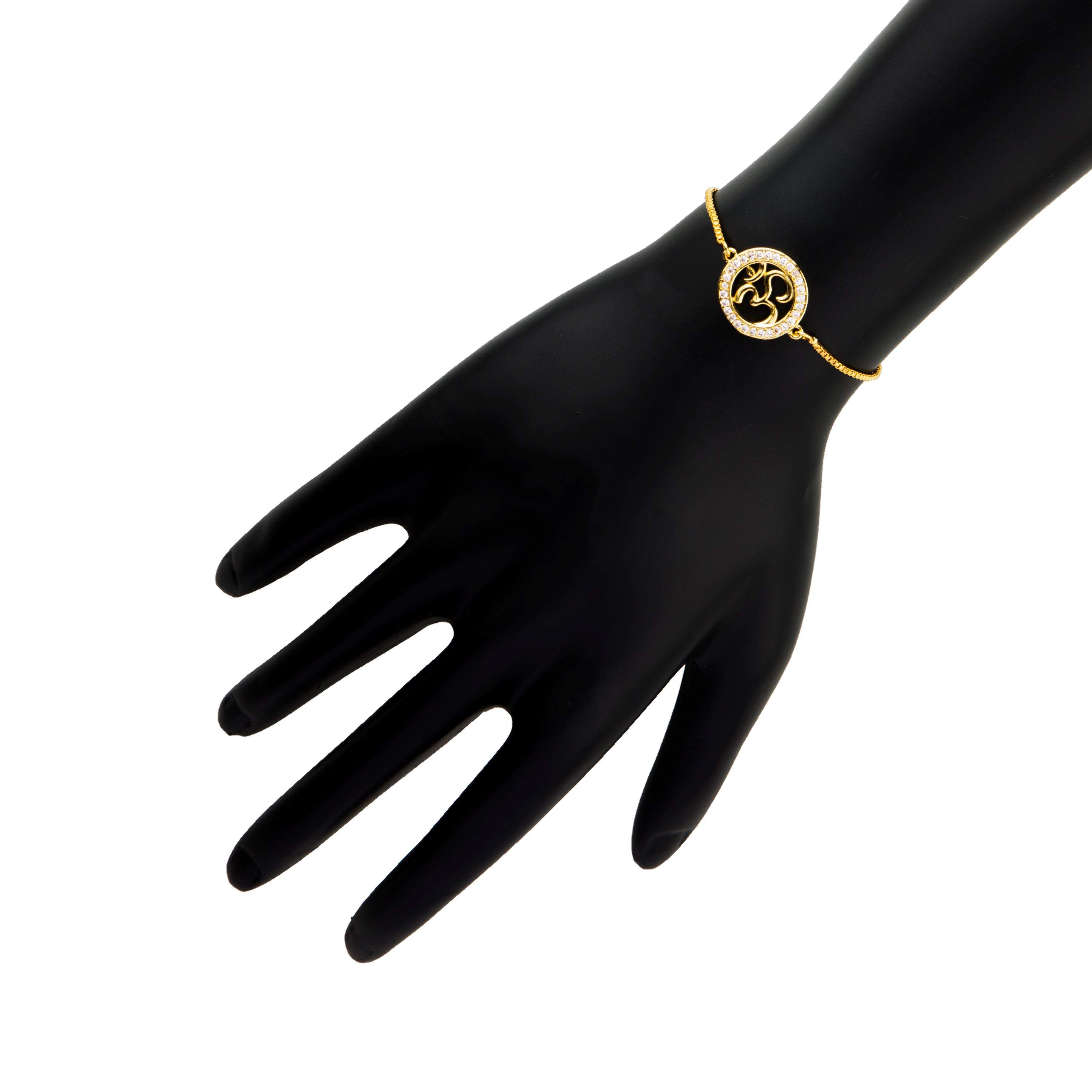Gold medusa charms bracelet -