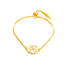 22K Gold Plated American Diamond Om Charm Strand Bracelet For Girls, Teens & Women (MD_3013)