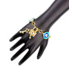 22K Gold Plated American Diamond Evil Eye Charm Bracelet For Girls, Teens & Women (MD_3051)
