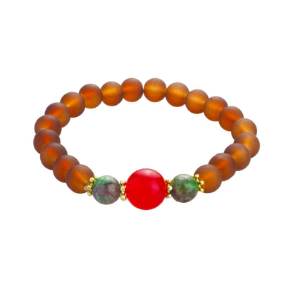 Lava Stone Natural Beads Bracelet For Men/Women/Boys/Girls (MD_3112)