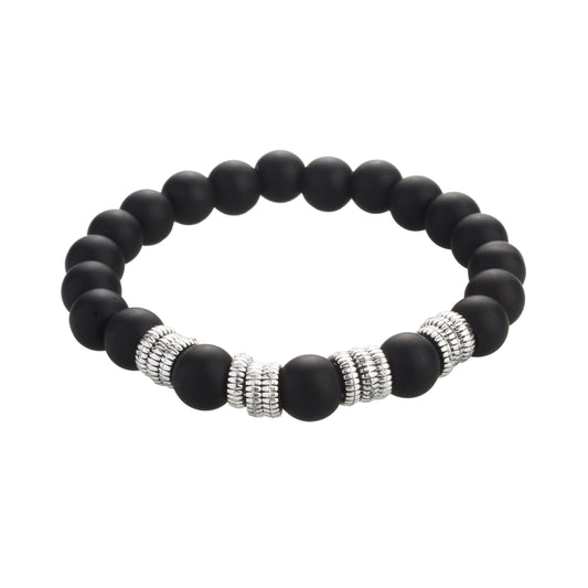 Lava Stone Natural Beads Bracelet For Men/Women/Boys/Girls (MD_3116)