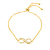 22K Gold Plated American Diamond Infinity Charm Strand Bracelet For Girls, Teens & Women (MD_3121)