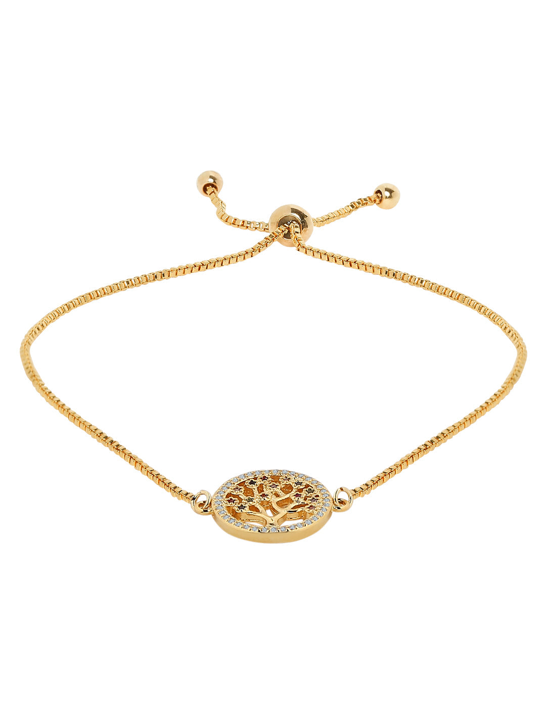 Fine Gold Plated Tree Of Life Designer Charm Bracelet for Girls & Women (MD_3174)