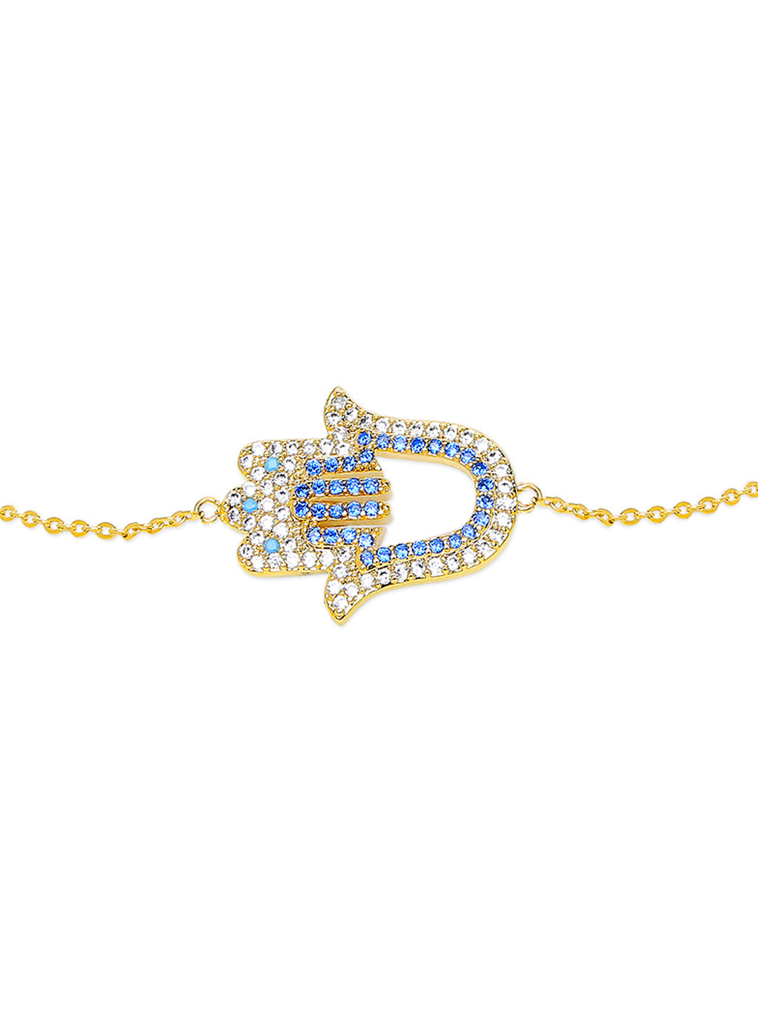 Fine Gold Plated Evil Eye & Hamsa Designer Charm Bracelet for Girls & Women (MD_3183)