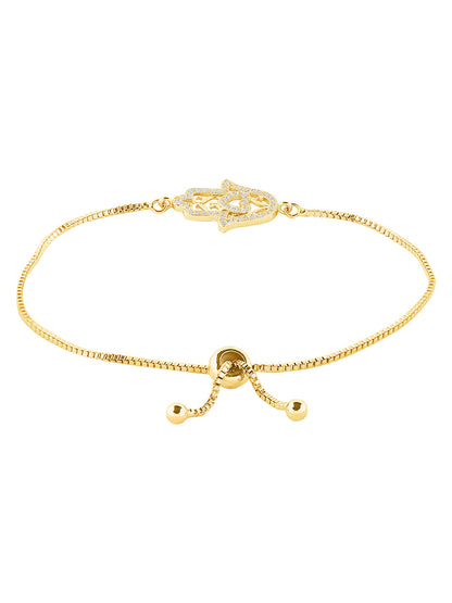 Fine Gold Plated Evil Eye & Hamsa Designer Charm Bracelet for Girls & Women (MD_3185)