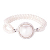 CZ Studded Silver Plated Designer Stylish and Latest Pearl Charm Bracelet for Girls & Women (MD_3216_S)