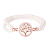 CZ Studded Rose Gold Plated Designer Stylish and Latest Tree of Life Charm Pearl Bracelet for Girls & Women (MD_3219_RG)