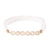 CZ Studded Gold Plated Designer Stylish and Latest Infinity & Hamsa Charm Pearl Bracelet for Girls & Women (MD_3221_G)
