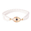 CZ Studded Gold Plated Designer Stylish and Latest Evil Eye & Hamsa Charm Pearl Bracelet for Girls & Women (MD_3222_G)