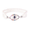 CZ Studded Silver Plated Designer Stylish and Latest Evil Eye & Hamsa Charm Pearl Bracelet for Girls & Women (MD_3222_S)