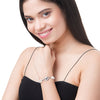 CZ Studded Silver Plated Designer Stylish and Latest Evil Eye & Hamsa Charm Pearl Bracelet for Girls & Women (MD_3222_S)