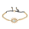 CZ Studded Gold Plated Designer Stylish and Latest Evil Eye & Hamsa Charm Beads Bracelet for Girls & Women (MD_3227_G)