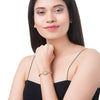 CZ Studded Gold Plated Designer Stylish and Latest Evil Eye & Hamsa Charm Beads Bracelet for Girls & Women (MD_3227_G)