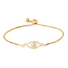 CZ Studded Gold Plated Designer Stylish and Latest Evil Eye & Hamsa Charm Bracelet for Girls & Women (MD_3225_G)
