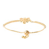 CZ Studded Gold Plated Stylish and Latest Designer Bee Charm Bracelet for Girls & Women (MD_3237_G)