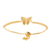 CZ Studded Gold Plated Designer Stylish and Latest Butterfly Charm Bracelet for Girls & Women (MD_3238_G)
