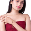 22K CZ Studded Gold Plated Designer Stylish and Latest Butterfly Charm Bracelet for Girls & Women (MD_3239_G)