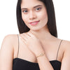 CZ Studded Gold Plated Designer Stylish and Latest Evil Eye & Hamsa Charm Bracelet for Girls & Women (MD_3245_G)
