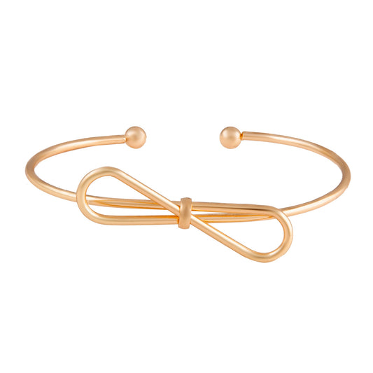 Gold Plated Latest Designer Contemporary Infinity Cuff Bangle Bracelet for Girls & Women (MD_3248_G)