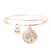 CZ Studded Gold Plated Designer Stylish and Latest Tree of Life & Couple Love Charm Bracelet for Girls & Women (MD_3250_G)