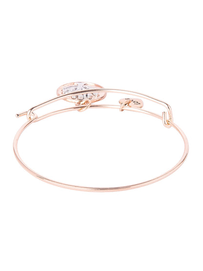 CZ Studded Gold Plated Designer Stylish and Latest Tree of Life & Couple Love Charm Bracelet for Girls & Women (MD_3250_G)