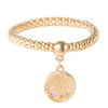 CZ Studded Gold Plated Designer Stylish and Latest Tree of Life Charm Bracelet for Girls & Women (MD_3254_G)
