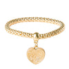 CZ Studded Gold Plated Designer Stylish and Latest Tree of Life & Heart Charm Bracelet for Girls & Women (MD_3255_G)